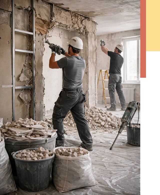 Демонтажные работы в таре от 2778 руб. — услуги и цена под ключ | ОТДЕЛОЧНИК-Тар