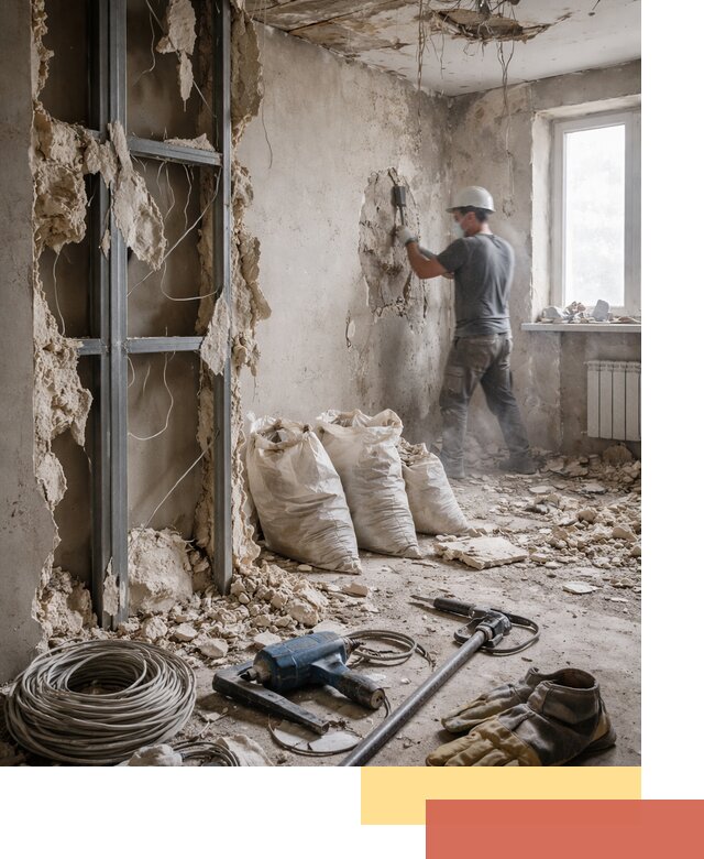 Профессиональный демонтаж зданий и конструкций в таре