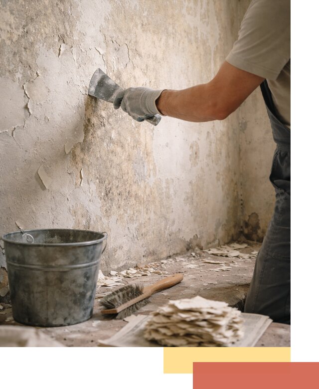 Удаление старой краски со стен в таре качественно и быстро