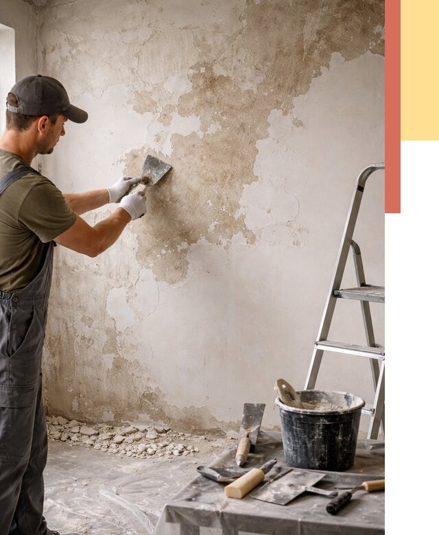 Снятие старой шпаклевки в таре от 1903 руб. — быстро и недорого | ОТДЕЛОЧНИК-Тар