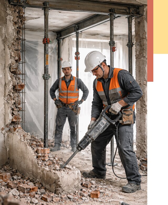 Снос несущих стен в таре от 10545 руб. — демонтаж несущей стены под ключ | ОТДЕЛОЧНИК-Тар