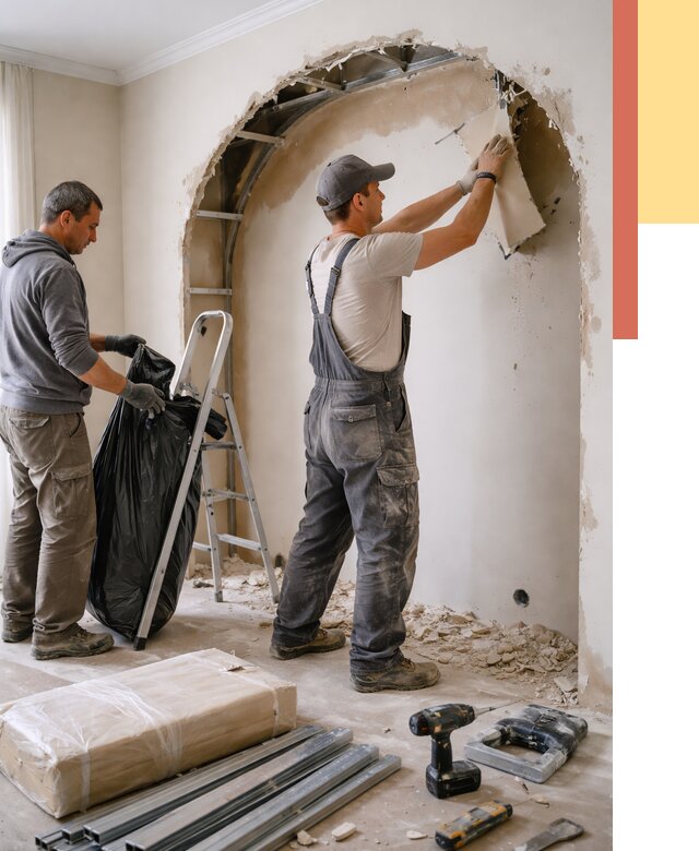 Демонтаж арки из гипсокартона в таре от 3601 руб. — услуги под ключ | ОТДЕЛОЧНИК-Тар