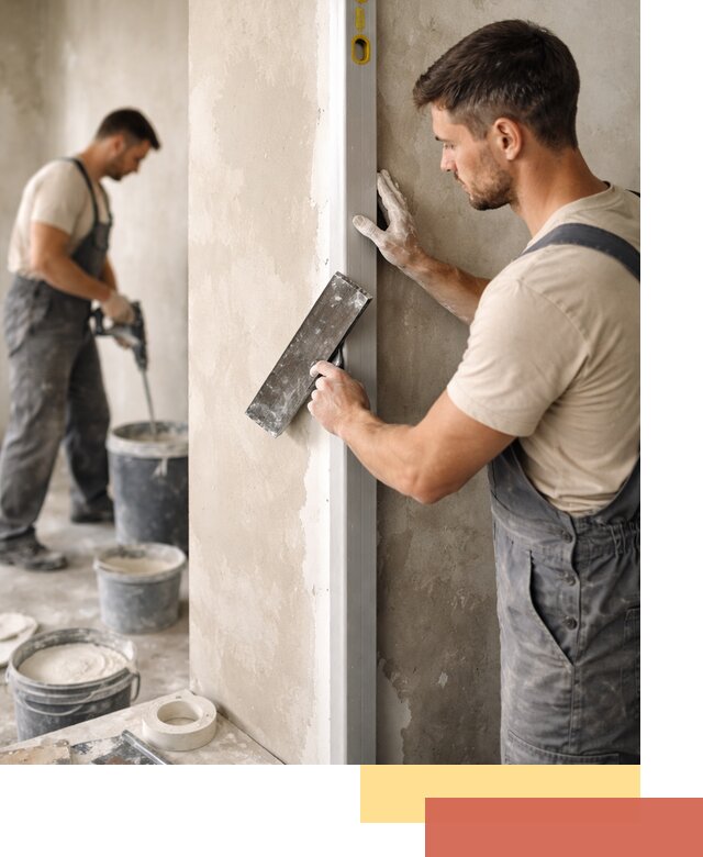 Выведение углов стен в таре: монтаж и оштукатуривание