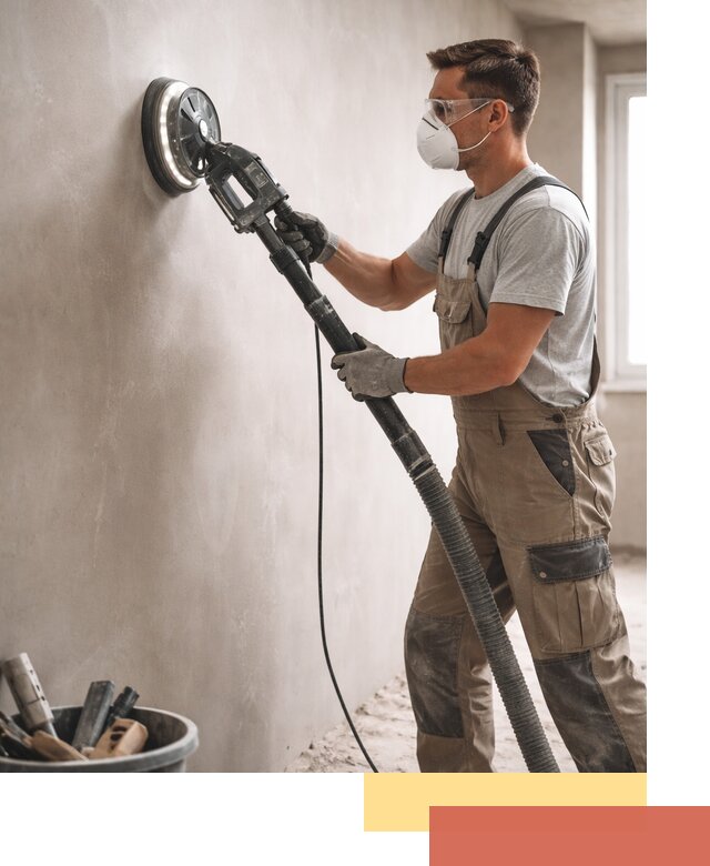 Профессиональная шлифовка стен в таре быстро и качественно