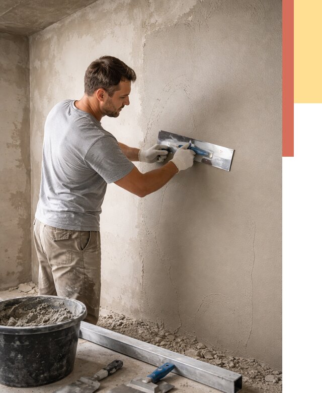 Штукатурка стен без маяков в таре от 7407 руб/м2 — услуги и цена | ОТДЕЛОЧНИК-Тар