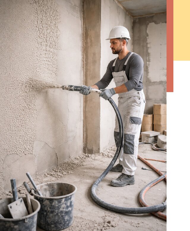 Машинная штукатурка стен в таре под ключ от 6687 руб./м2 | ОТДЕЛОЧНИК-Тар