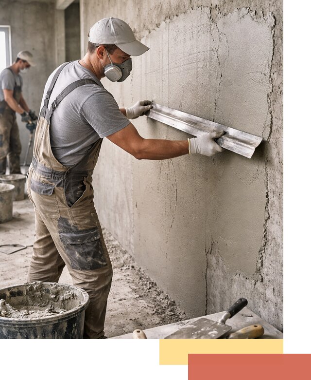 Штукатурка бетонных стен в таре качественно и долговечно