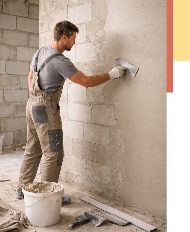 Штукатурка стен из газобетона в таре от 2160 руб./м2 — быстро и недорого | ОТДЕЛОЧНИК-Тар