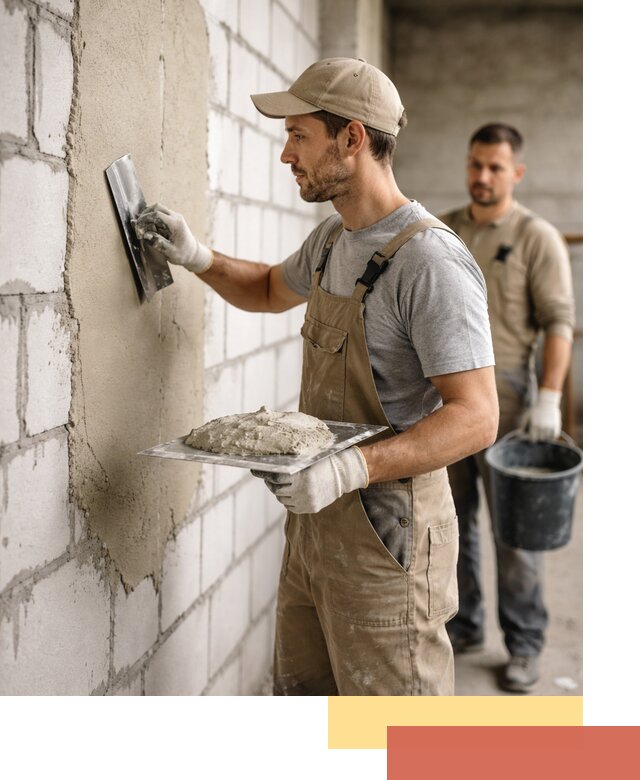 Штукатурка стен из газобетона в таре под ключ