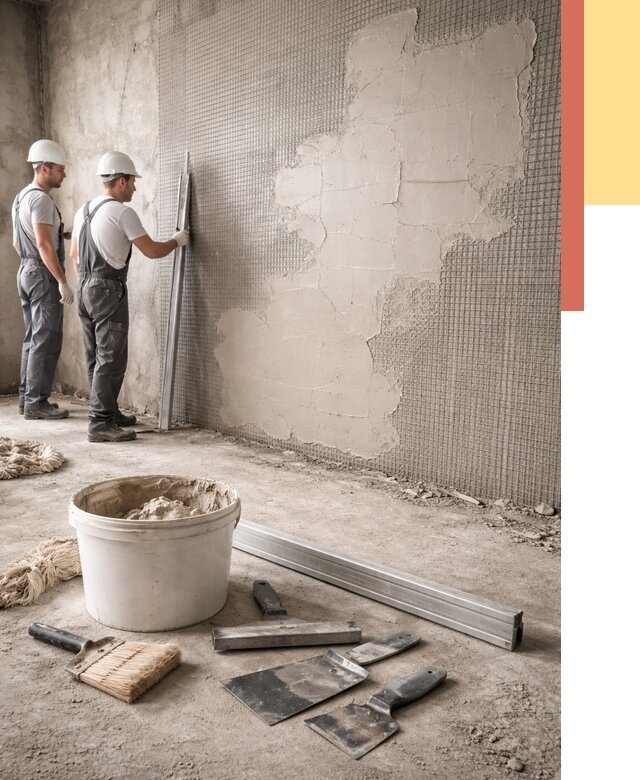 Штукатурка стен по сетке в таре от 5658 руб./м2 — быстро и недорого | ОТДЕЛОЧНИК-Тар