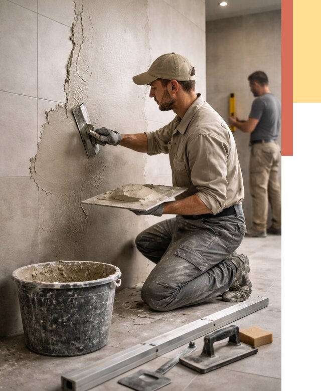 Штукатурка стен в ванной в таре от 4630 руб./м² — выравнивание под ключ | ОТДЕЛОЧНИК-Тар