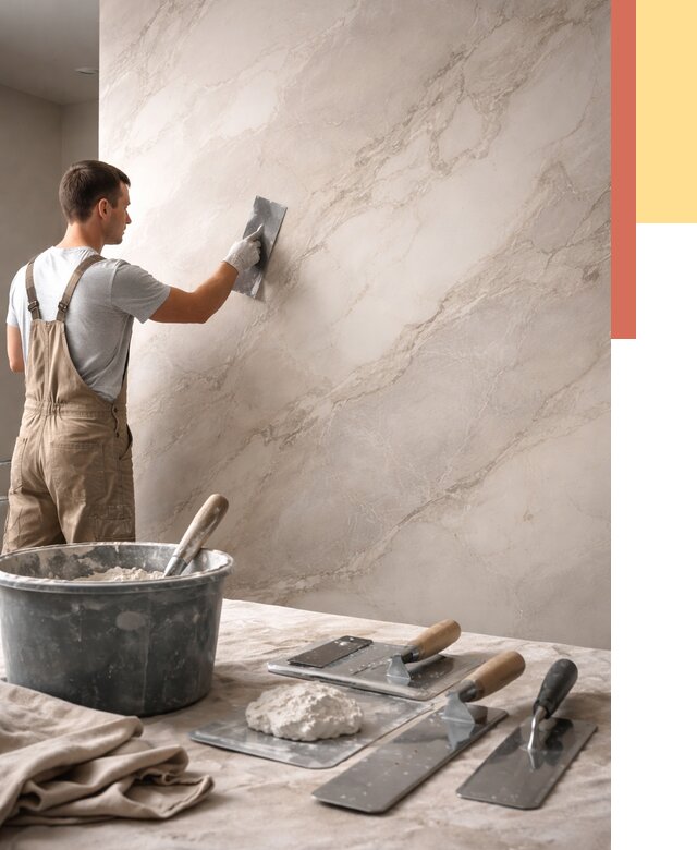 Декоративная штукатурка под мрамор в таре от 2881 руб./м² — быстро и недорого | ОТДЕЛОЧНИК-Тар
