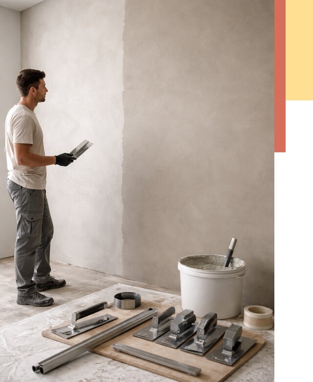 Нанесение микроцемента на стены в таре от 3292 руб./м2 под ключ | ОТДЕЛОЧНИК-Тар