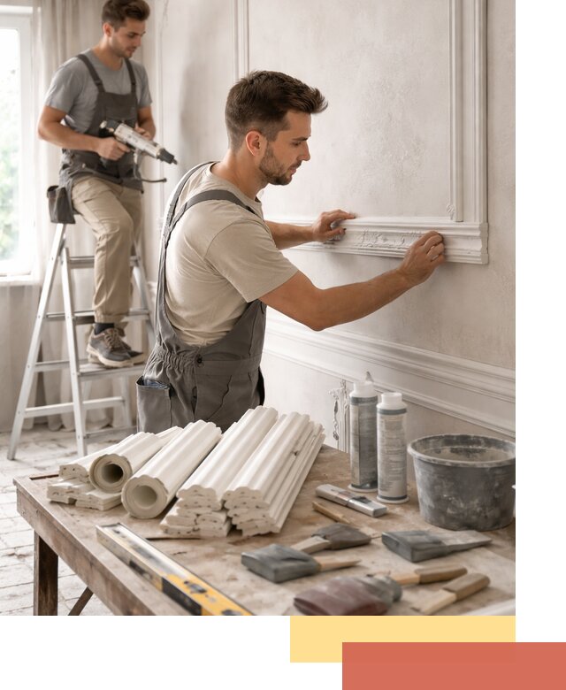 Монтаж лепнины на стены в таре профессионально и качественно