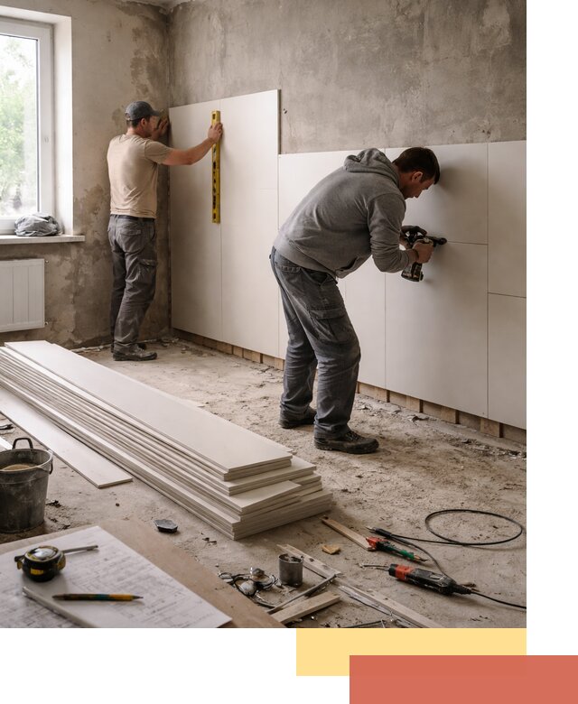 Монтаж ПВХ панелей на стены в таре качественно и быстро