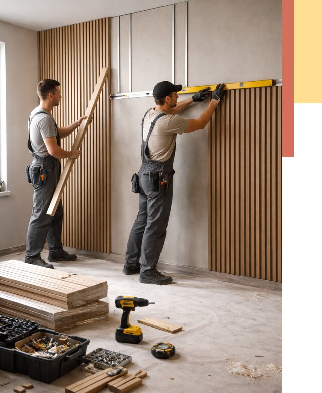 Монтаж реечных панелей на стены в таре от 1235 руб. — быстро и недорого | ОТДЕЛОЧНИК-Тар