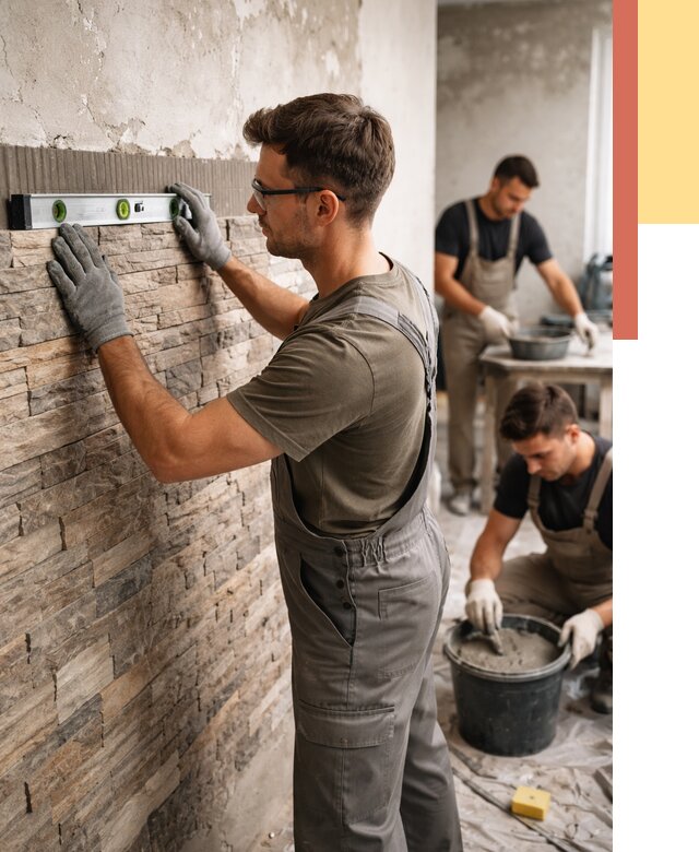 Монтаж искусственного камня в таре от 4630 руб. под ключ | ОТДЕЛОЧНИК-Тар