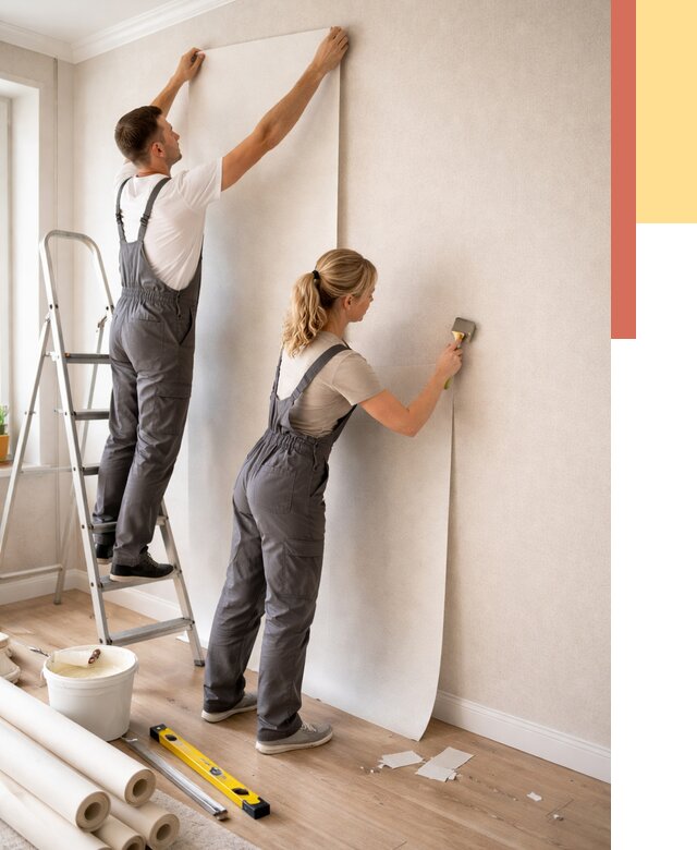 Поклейка флизелиновых обоев в таре от 6173 руб. | Быстро и недорого — ОТДЕЛОЧНИК-Тар