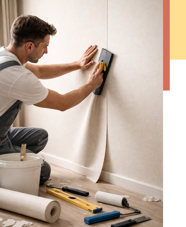 Поклейка виниловых обоев в таре от 4630 руб. | Быстро и недорого — ОТДЕЛОЧНИК-Тар