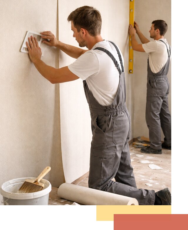 Поклейка бумажных обоев в таре качественно и недорого