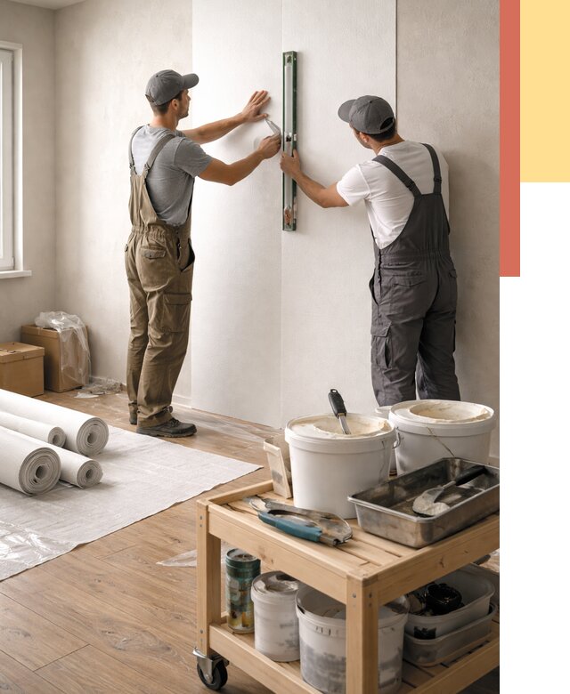 Поклейка стеклообоев в таре от 6687 руб. за м2 — быстро и недорого | ОТДЕЛОЧНИК-Тар