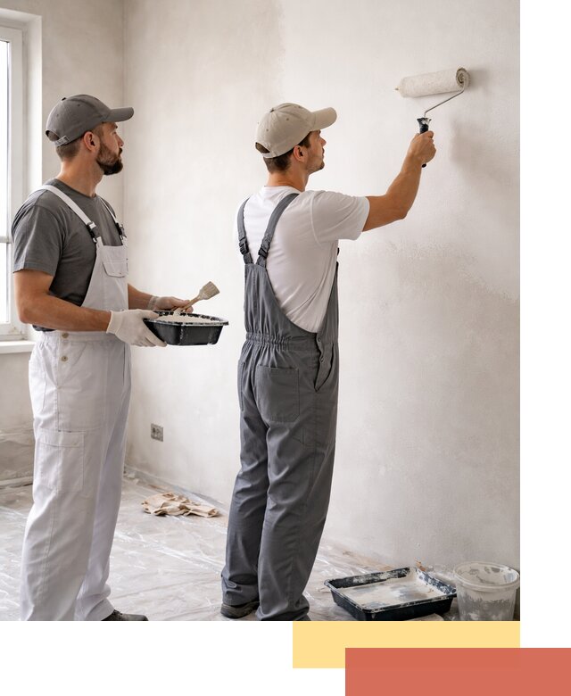 Покраска стен водоэмульсионной краской в таре