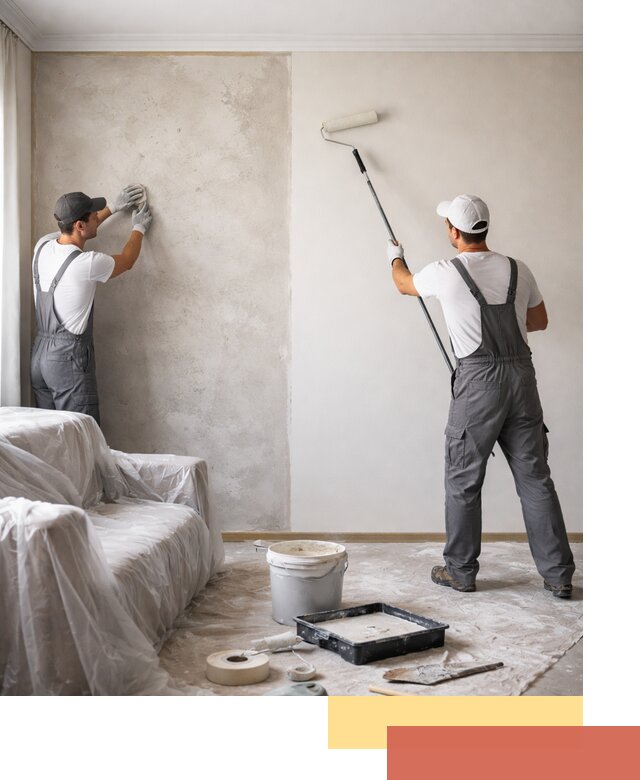 Покраска стен антивандальной краской в таре