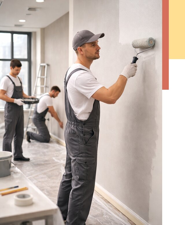 Покраска стен в офисе в таре от 8745 руб. — быстро и недорого | ОТДЕЛОЧНИК-Тар