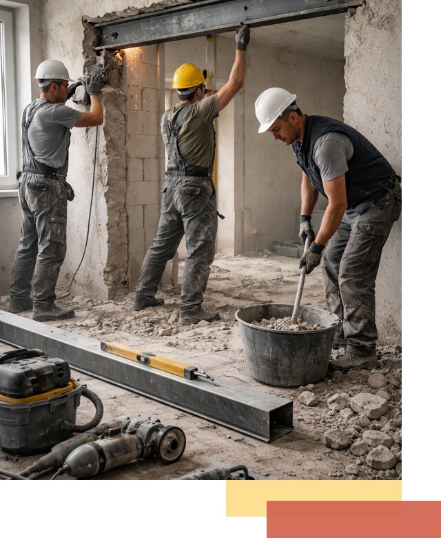 Создание проемов в стенах и несущих конструкциях в таре