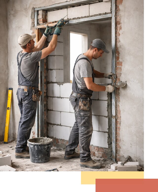 Закладка дверного проема под ключ в таре: демонтаж, монтаж, отделка