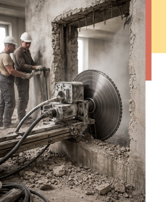 Алмазная резка проемов в таре от 4630 руб. быстро и недорого | ОТДЕЛОЧНИК-Тар