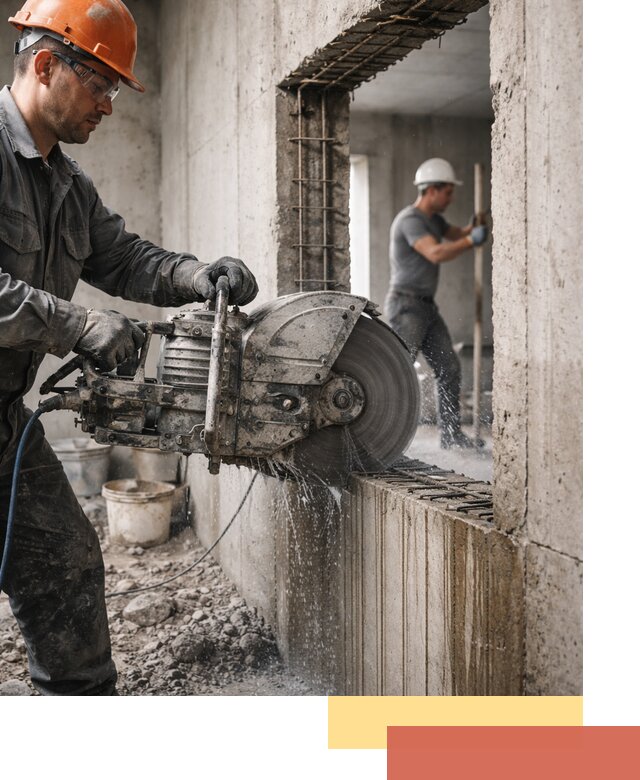 Алмазная резка проемов в таре быстро и точно