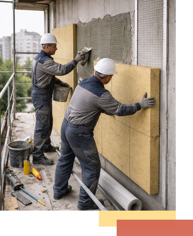 Утепление стен зданий и домов в таре качественно и надежно