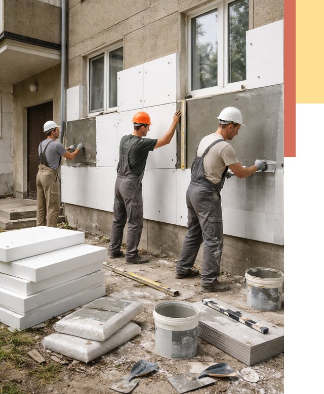 Утепление стен пенопластом в таре от 1800 руб. — недорого и под ключ | ОТДЕЛОЧНИК-Тар