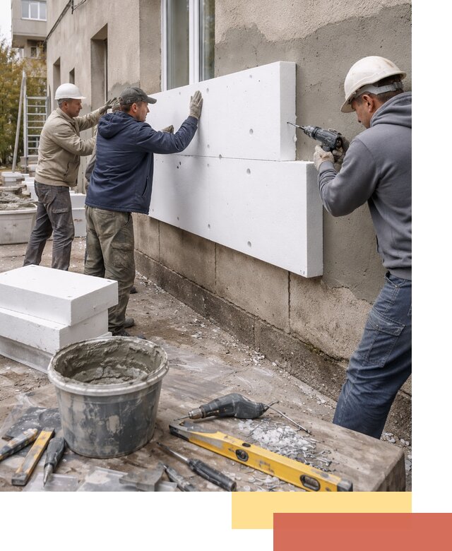 Утепление наружных стен пенопластом в таре