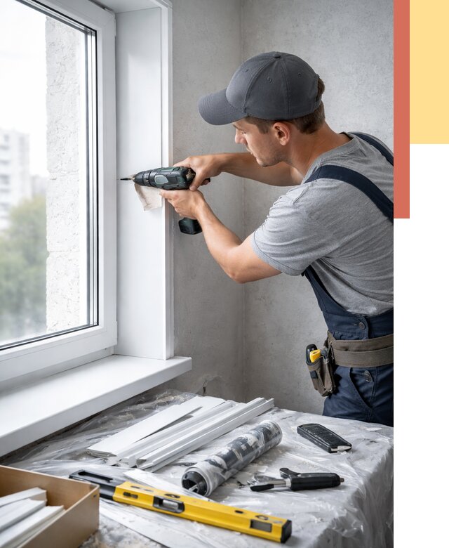 Установка пластиковых откосов в таре от 2315 руб. | ОТДЕЛОЧНИК-Тар монтаж, быстро и недорого