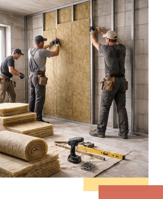 Шумоизоляция перегородок из блоков в таре — монтаж и защита шумоизоляцией