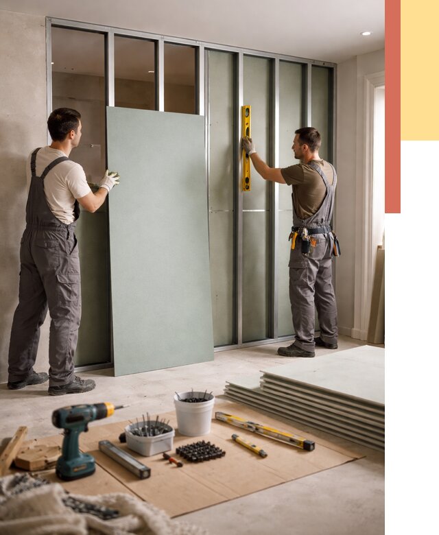 Перегородка из влагостойкого гипсокартона в таре от 4938 руб. — монтаж под ключ | ОТДЕЛОЧНИК-Тар