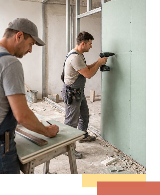 Перегородки из влагостойкого гипсокартона под ключ в таре