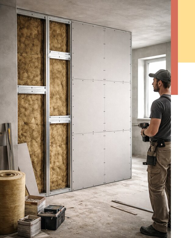 Усиленная перегородка под навеску в таре от 13169 руб. — монтаж под ключ | ОТДЕЛОЧНИК-Тар