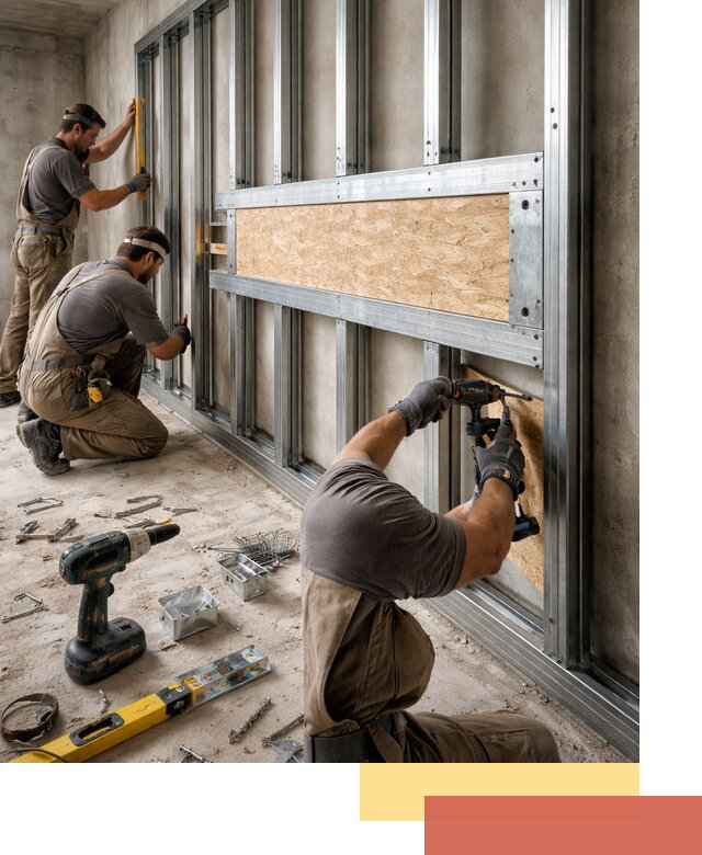 Усиленная перегородка для крепления тяжёлых конструкций в таре