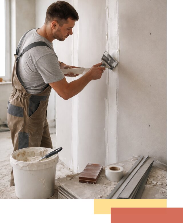 Шпаклевка перегородок из гипсокартона в таре качественно и быстро