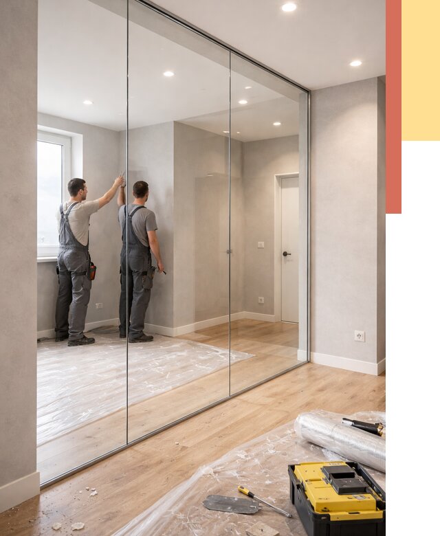 Безрамные стеклянные перегородки в таре — монтаж от 9774 руб. | ОТДЕЛОЧНИК-Тар