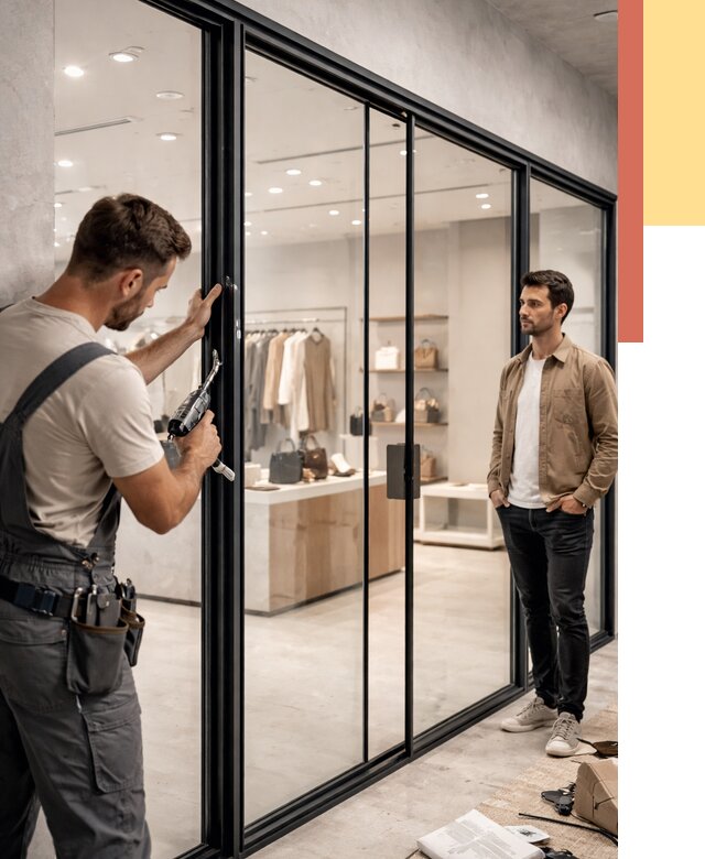 Стеклянные перегородки для магазинов в таре от 8436 руб. под ключ | ОТДЕЛОЧНИК-Тар