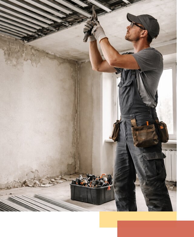 Демонтаж реечного потолка в таре быстро и аккуратно