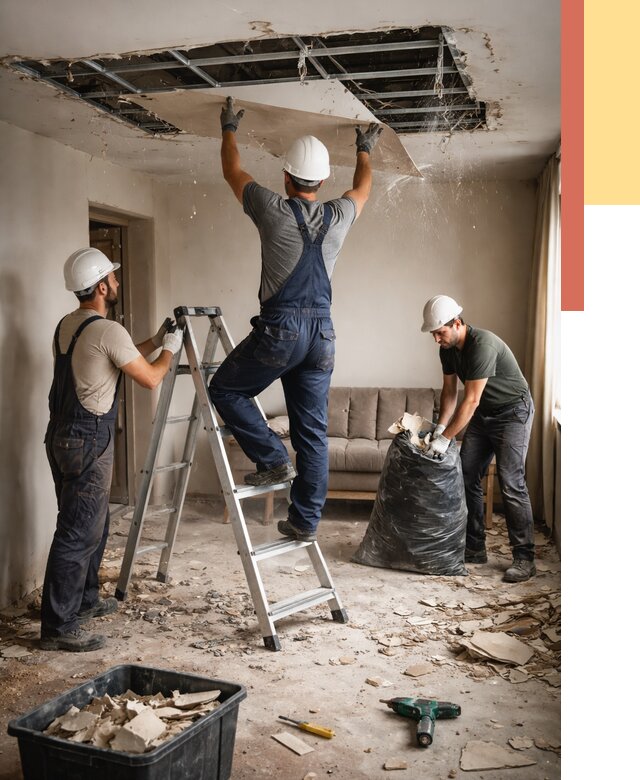 Демонтаж гипсокартонного потолка в таре от 432 руб. за м2 — ОТДЕЛОЧНИК-Тар