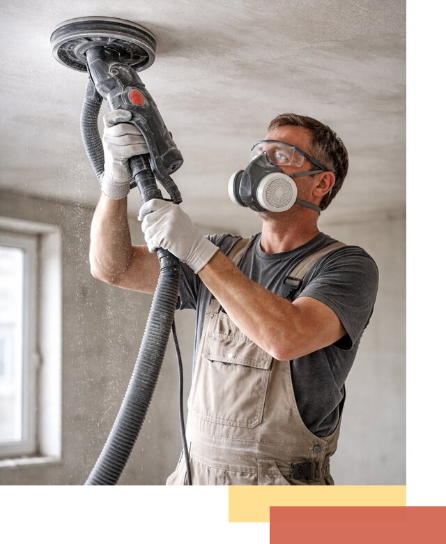 Шлифовка потолка в таре — качественная подготовка под отделку