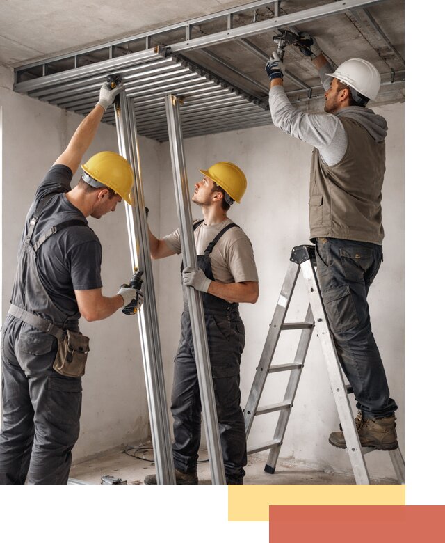 Монтаж реечного потолка под ключ в таре