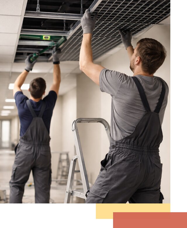 Монтаж потолка Грильято в таре: установка под ключ качественно