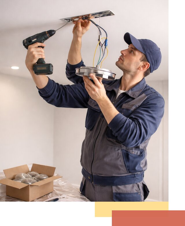 Установка люстры в натяжной потолок в таре